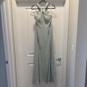 Elegant Azazie Bridesmaid Dress in Agave